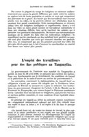 L'emploi des travailleurs pour des fins publiques au Tanganyika