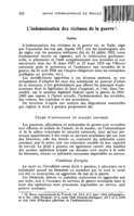 L'indemnisation des victimes de la guerre: Italie