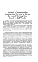 Methods of compensating workers in Europe for loss of working time caused by bad weather