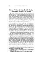 Labour problems in sugar-beet production in Denmark, Germany, and Sweden