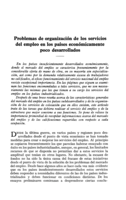 Problemas de organización de los servicios del empleo en los países económicamente poco desarrollados