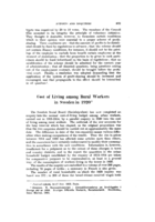 Cost of livinq among rural workers in Sweden in 1920