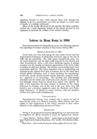 Labour in Hong Kong in 1934