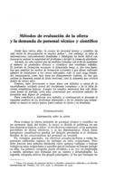 Métodos de evaluación de la oferta y la demanda de personal técnico y científico