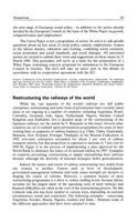 Restructuring the railways of the world