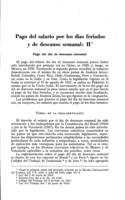 Pago del salario por los días feriados y de descanso semanal: II, Pago del día de descanso semanal