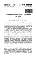 Federalism and labour legislation in India