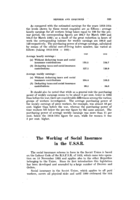 The working of social insurance in the U.S.S.R.