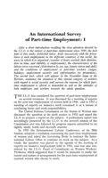 An international survey of part-time employment: I