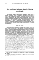 Les problèmes indigènes dans le Nigeria méridional