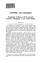 Regulation of hours of work through collective bargaining in the United States