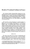 Results of vocational guidance in France