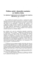 Política social y desarrollo económico en América latina: la séptima Conferencia de los Estados de América Miembros de la O.I.T.