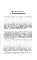The measurement of underemployment