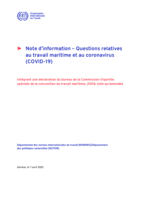 Questions relatives au travail maritime et au coronavirus (COVID-19), note d'information: intégrant une déclaration du bureau de la Commission tripartite spéciale de la convention du travail maritime, 2006, telle qu’amendée
