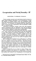 Co-operation and social security: II