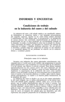 Condiciones de trabajo en la industria del cuero y del calzado