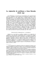 La migración de antillanos a Gran Bretaña desde 1945