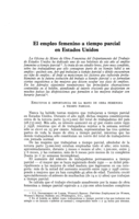 El empleo femenino a tiempo parcial en Estados Unidos