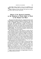 Report of the research committee on the reduction of weekly hours of work in the Belgian coal mines