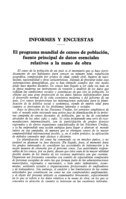 El programa mundial de censos de población, fuente principal de datos esenciales relativos a la mano de obra