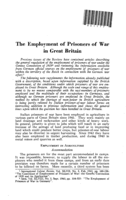 The employment of prisoners of war in Great Britain