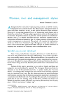 Women, men and management styles