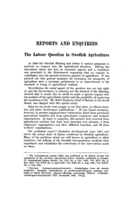 The labour question in Swedish agriculture