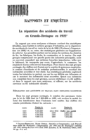 La réparation des accidents du travail en Grande-Bretagne en 1922