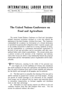 The United Nations conference on food and agriculture