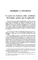 La nueva ley francesa sobre accidentes del trabajo: primer año de aplicación