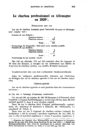 Le charbon professionnel en Allemagne en 1929
