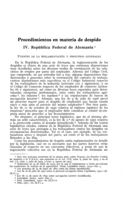 Procedimientos en materia de despido: IV, República Federal de Alemania