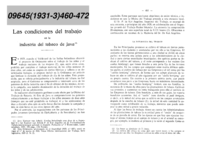 Las condiciones del trabajo en la industria del tabaco de Java