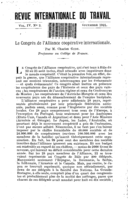 Le congrès de l'Alliance coopérative internationale