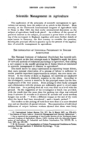 Scientific management in agriculture