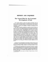 The Vanoni plan for the economic development of Italy