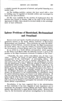 Labour problems of Basutoland, Bechuanaland and Swaziland