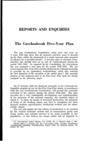 The Czechoslovak five-year plan