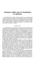 Asistencia médica para los beneficiarios de pensiones