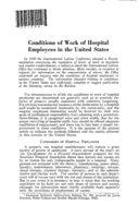 Conditions of work of hospital employees in the United States