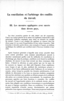 La conciliation et I'arbitrage des conflits du travail: III, Les mesures appliquées avec succès dans divers pays