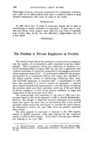 The position of private employees in Sweden