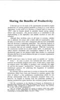 Sharing the benefits of productivity