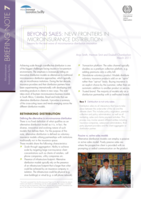 Beyond sales: new frontiers in microinsurance distribution, lessons for the next wave of microinsurance distribution innovation