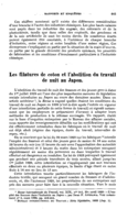 Les filatures de coton et l'abolition du travail de nuit au Japon
