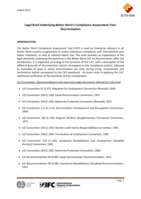 Legal brief underlying better work's compliance assessment tool: discrimination 
