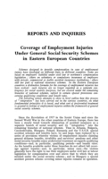 Coverage of employment injuries under general social security schemes in Eastern European countries
