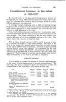 Unemployment insurance in Queensland in 1926-1927