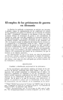 El empleo de los prisioneros de guerra en Alemania